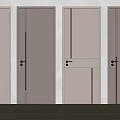 Modern Minimalist Swing Doors With Various Designs Light Gray Beige Metal Accents And Black Handles