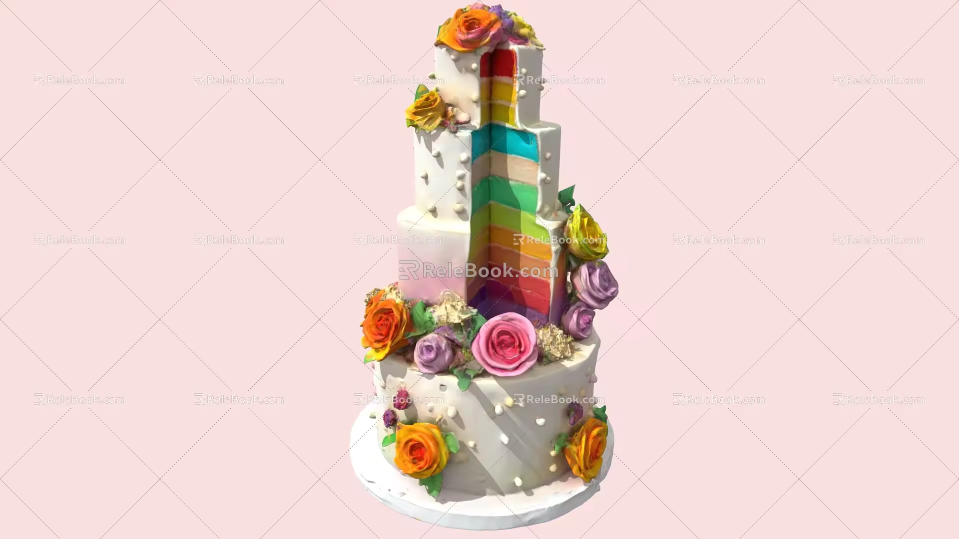 Cake Wedding Cake Scan Cake Multi-Layer Cake 3d model