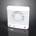 NOVA White Computer Cooling Fan with Desktop Ventilation Grille and Control Buttons 3d model