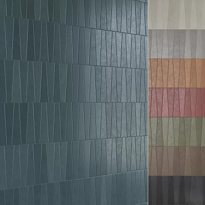 Colorful Textured Floor Tiles in Various Shades Including Green Orange And Red 3d model