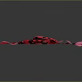 Red Heart Shaped Box With Chocolates And Pink Ribbon Surrounded By Rose Petals