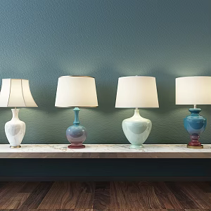 New Chinese-style Table Lamp Table Lamp Combination 3d model