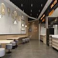 Salysi Pizza Restaurant Modern Interior With Open Kitchen Wooden Counter And Pizza Displays