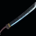Traditional Handcrafted Weapon Knife with Intricate Carved Steel Blade and Leather Wrapped Handle