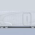 Futuristic Bus With Sleek Aerodynamic Design Moving On Highway Road