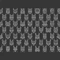 Colorful Cat Masks With Various Designs On Teal Background For Home Decor