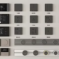 Modern Switch Panels With Smart Display Multiple Sockets and Various Controls