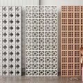 Silent partition cement brick partition cement brick partition wall hollow brick partition hollow brick partition wall 3d model
