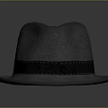 Fashionable Gray Fedora Hat Featuring Black Stitched Band And Classic Style
