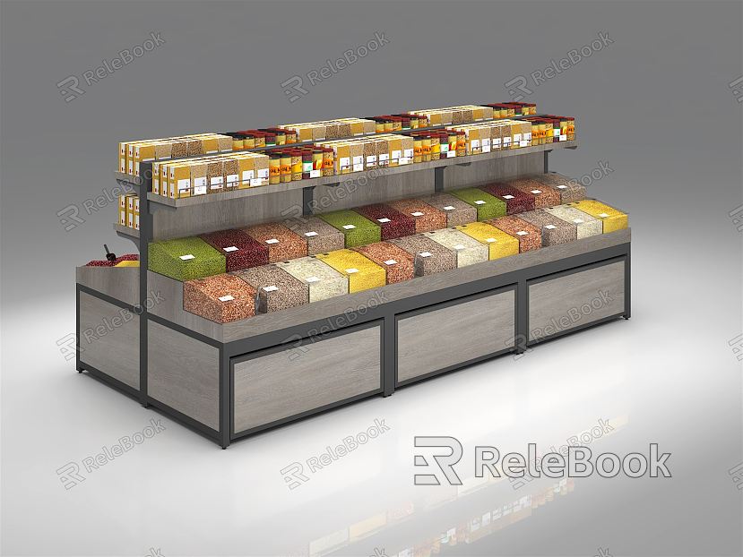 Modern Shelf Supermarket Cereal Rack model