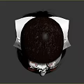 3D Character Female Head Model With Black Hair And Smooth White Facial Features Design