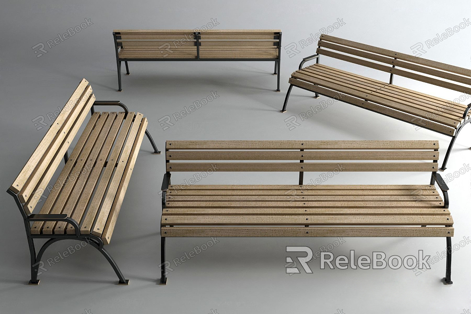 Modern Outdoor Chair Park Bench model