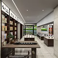 Tobacco and Alcohol Store Interior Design With Shelves Display Counters And Products