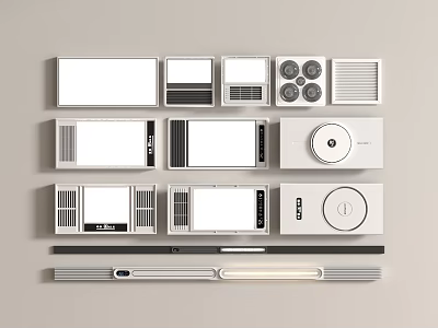 Modern Bathroom Accessories Design With Shelves Hooks Towel Bars And Soap Dishes 3d model