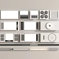 Modern Bathroom Accessories Design With Shelves Hooks Towel Bars And Soap Dishes
