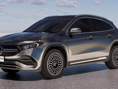 Modern Silver Gray Mercedes SUV With Sleek Exterior And Stylish Alloy Wheels 3d model