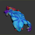 Colorful Frog Character With Vibrant Colors Red Eyes And Jumping Pose
