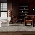 Elegant Leisure Chairs In Various Styles For Cozy Living Area With Wooden Decor And Rug