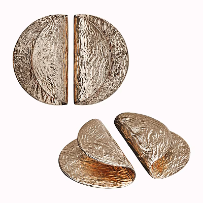 Modern Textured Metallic Door Handle With Circular Design And Curved Shape For Home Interior Use 3d model