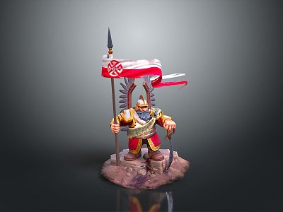 Western Samurai Western Warrior Western Hero Western Warrior Knight Hero Ancient Warrior Paladin 3d model