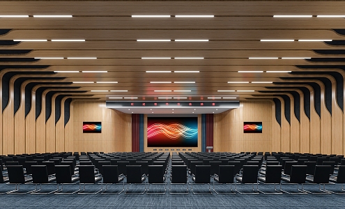 Modern Academic Lecture Hall 3d model