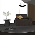 Modern single sofa 3d model
