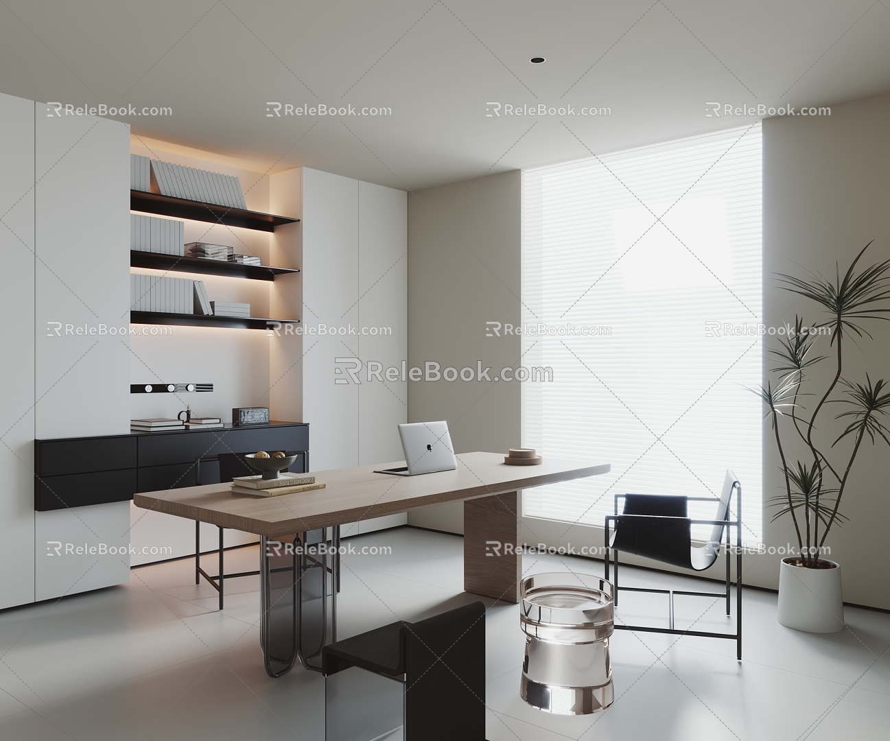 Modern study 3d model