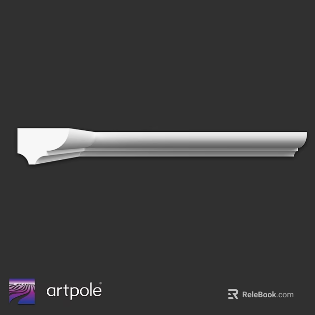 Modern Decorative Component With Smooth Surface And Curved Architectural Design 3d model 