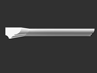 Modern Decorative Component With Smooth Surface And Curved Architectural Design 3d model