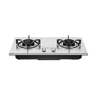 Stainless steel stove 3d model