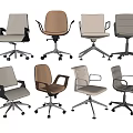 Modern Office Chairs With Various Colors Ergonomic Design And Swivel Base