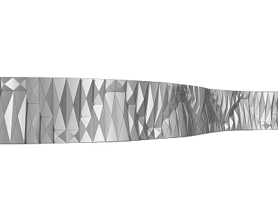 Modern 3D Feature Wall With Geometric Patterns And Metallic Finish Design 3d model
