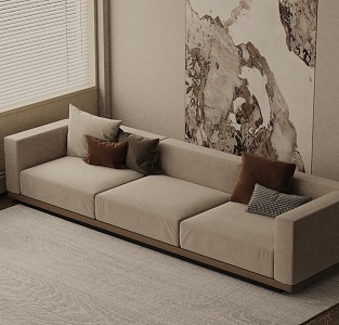 Three-seat sofa 3d model