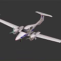 Sleek White And Blue Twin Engine Airplane With Cockpit And Modern Design