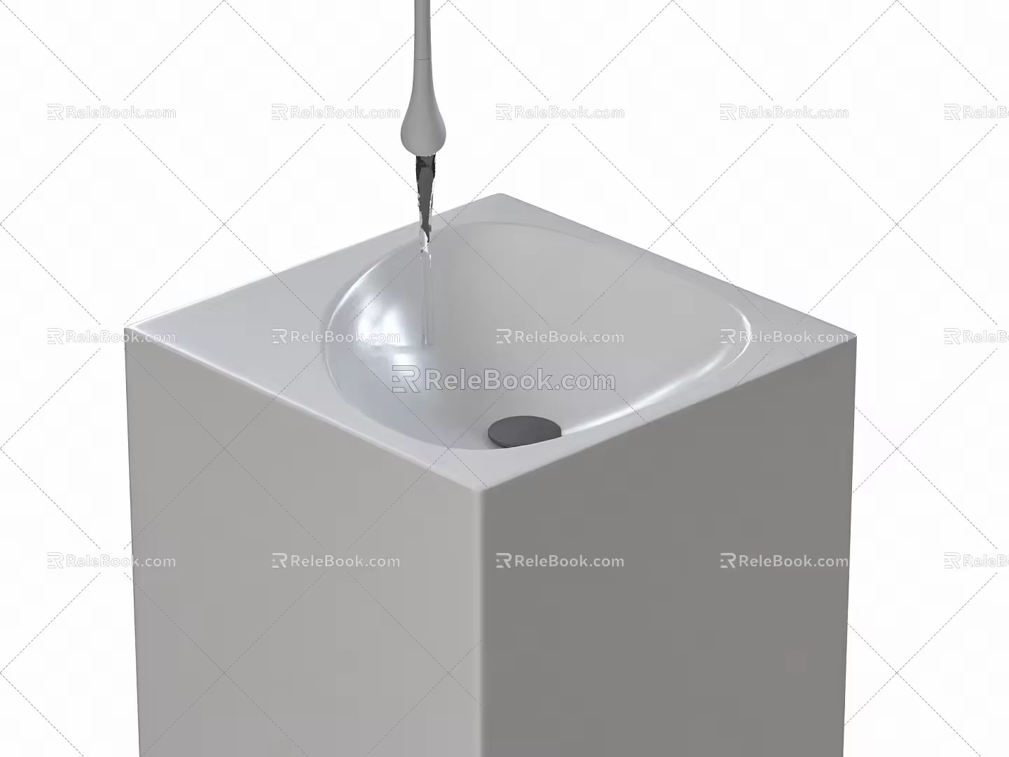 Modern faucet water drop faucet table basin wash basin 3d model