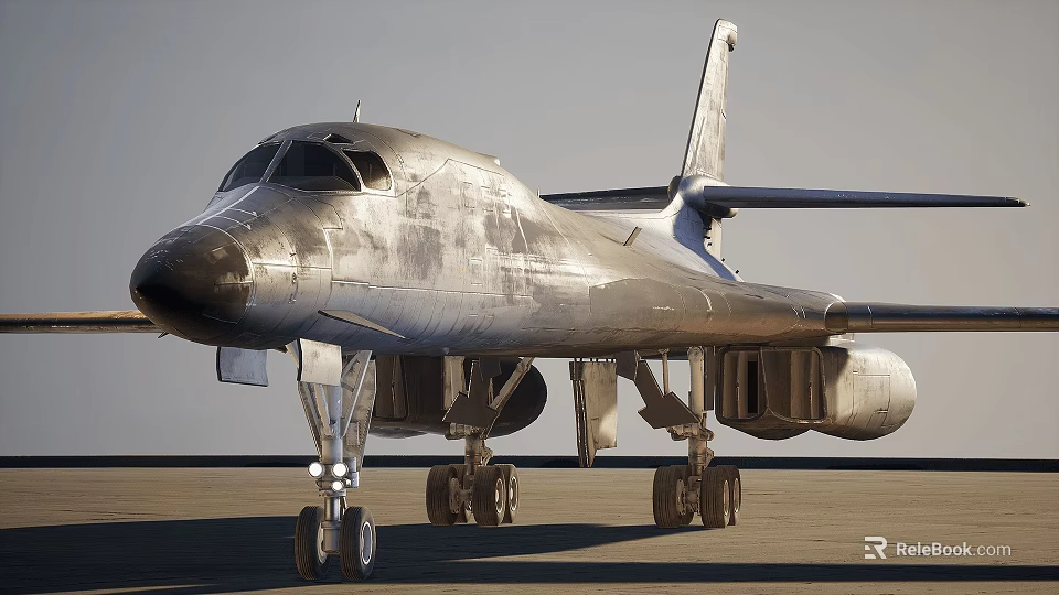 Military Fighter Jet On Runway With Detailed Exterior 3d model 