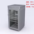 Laboratory Refrigerator With Blue Top Glass Door And Stainless Steel Shelves