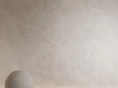 Simple Circular Sphere Component Placed On Textured Beige Wall Surface 3d model