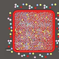 Activity Play Area With Colorful Balls Red Border And Flower Decorations