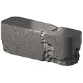 Modern Stone Reception Desk With Rough Texture And Smooth Top Surface 3d model