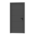 Modern Gray Hinged Door With Simple Panel Design And Black Handle 3d model