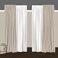 Modern Layered Curtains Brown Drapes With White Sheer Panels For Living Room Interior
