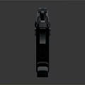 Modern Tactical Pistol With Black Finish Tactical Rail Ergonomic Grip And Green Light