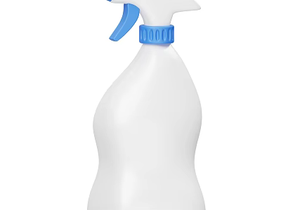 Practical White Household Spray Bottle With Blue Nozzle For Daily Cleaning Use 3d model