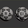 Household Items Two White Soccer Balls Featuring Black Patterns Adidas Logo And ERIVO ENICO Text