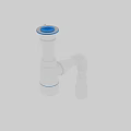 White Pipe Ornament Decor Combination With Curved Connector And Modern Design