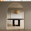 Quiet Table Round Table 3d model