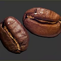 Fresh Roasted Coffee Beans With Rich Brown Color And Smooth Surface Texture
