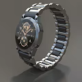 Luxury Watch With Stainless Steel Band Black Dial And Modern Elegant Design