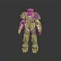 Metallic Armored Robot With Detailed Mechanical Body And Shiny Armor Components